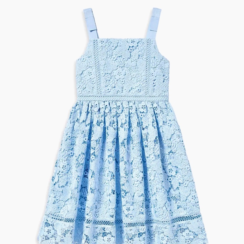Self-Portrait Blue Butterfly Lace Kids Dress 
UK Size 5-6